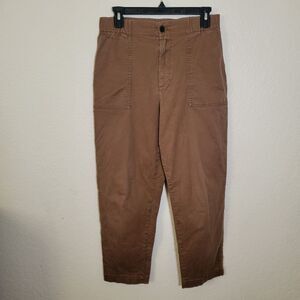 Uniqlo | Women Brown High Rise Pants L Patch Pockets Casual Everyday Minimalist